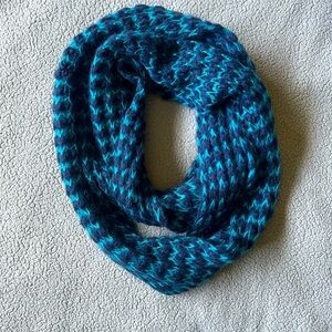 Navy blue infinity scarf.